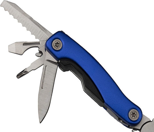 Survival Schweizer Taschenmesser Überleben Blau in Hülle