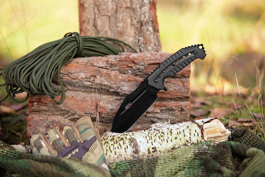 Survival Messer Überleben Schwarz in Hülle