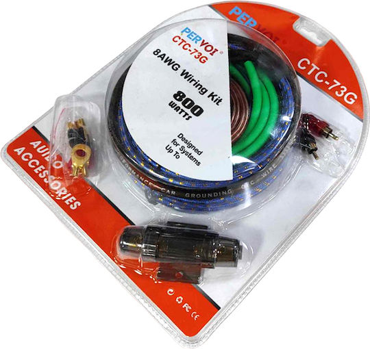PerVoi Сет Кабели за Автомобилно Аудио Стерео Усилвател Автомобил