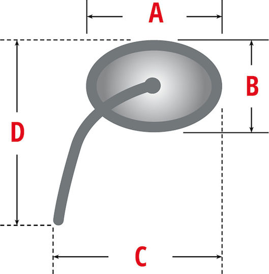 MCS Motorcycle Mirrors 2pcs Silver