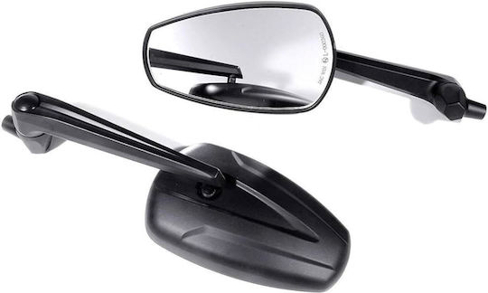 MCS Motorcycle Mirrors 2pcs Black