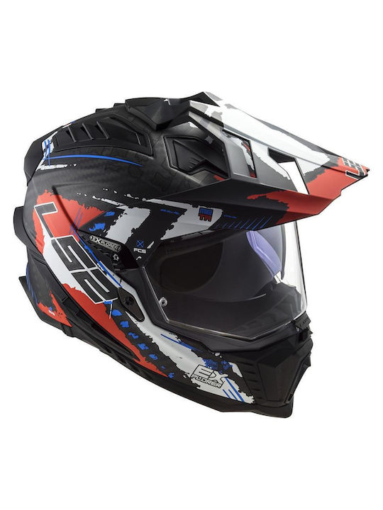 LS2 Explorer C MX701 Extend Matt Red Κράνος Μηχανής On-Off ECE 22.05 1380gr με Pinlock και Sunvisor