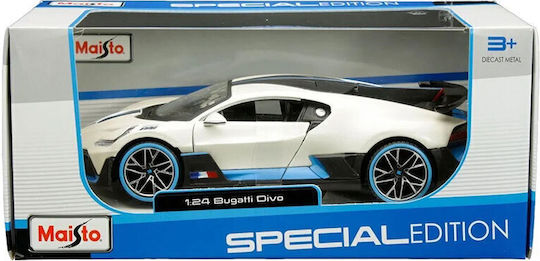 Maisto Metal Modeling Figure Car White in Scale 1:24 Bugatti Divo Special Edition White