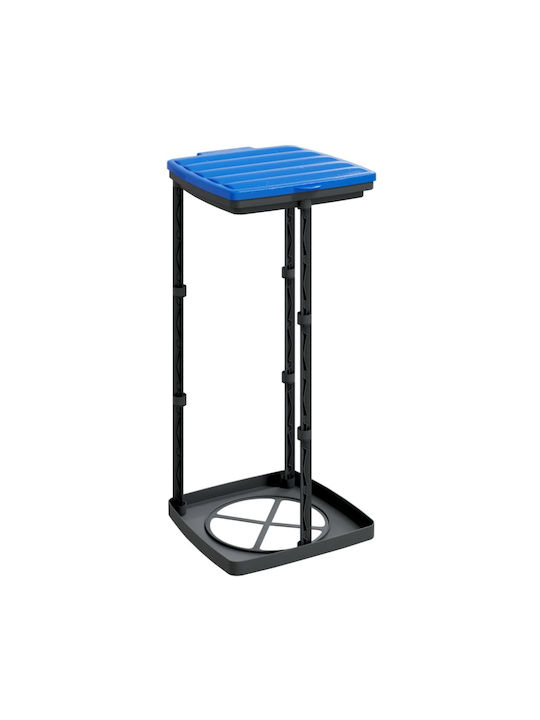 vidaXL Bază De Susținere A Sacului Din Plastic 28x28x65cm 2 Bucăți Neagră/Albastră