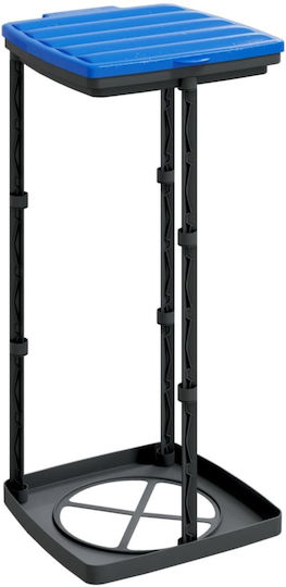 vidaXL Βάση Στήριξης για Σακούλα Πλαστική 28x28x65εκ. 2τμχ Μαύρο/Μπλε