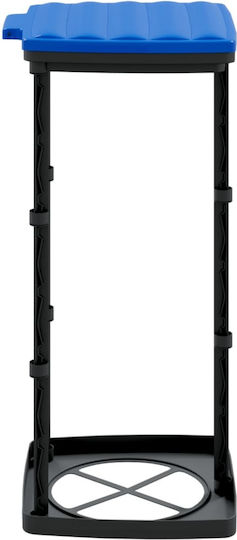 vidaXL Βάση Στήριξης για Σακούλα Πλαστική 28x28x65εκ. 2τμχ Μαύρο/Μπλε