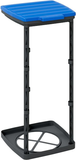 vidaXL Βάση Στήριξης για Σακούλα Πλαστική 28x28x65εκ. 2τμχ Μαύρο/Μπλε