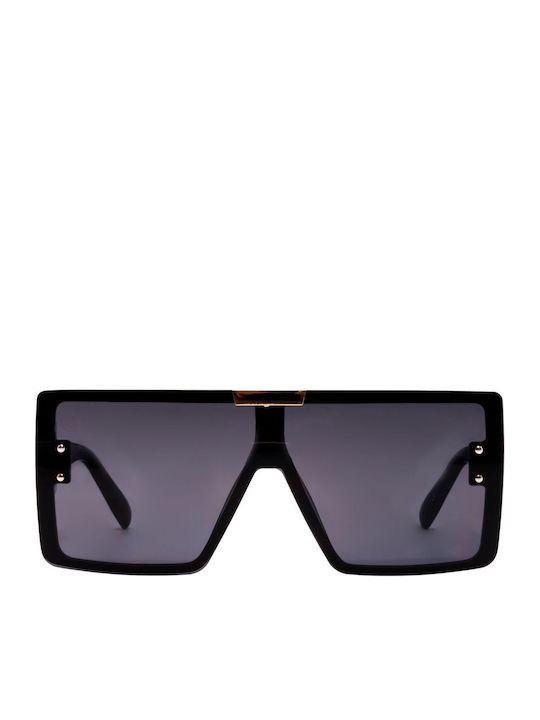 Olympus Sunglasses Unisex Γυαλιά Ηλίου με Μαύρο Κοκκάλινο Σκελετό και Μαύρο Φακό 8350710126442