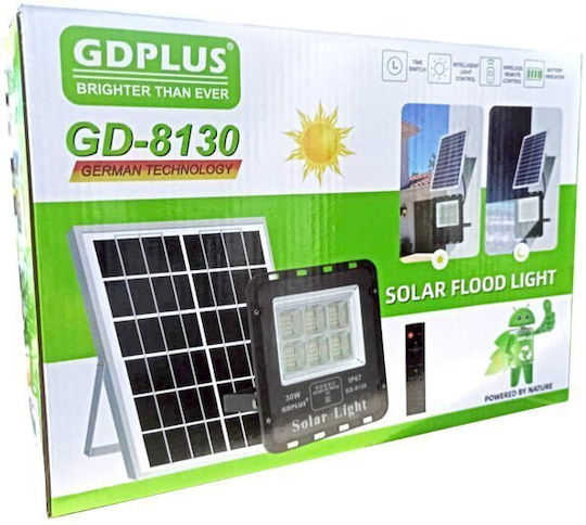 GDPLUS Wasserdichter Solar LED Flutlichter 30W mit Fernbedienung IP67