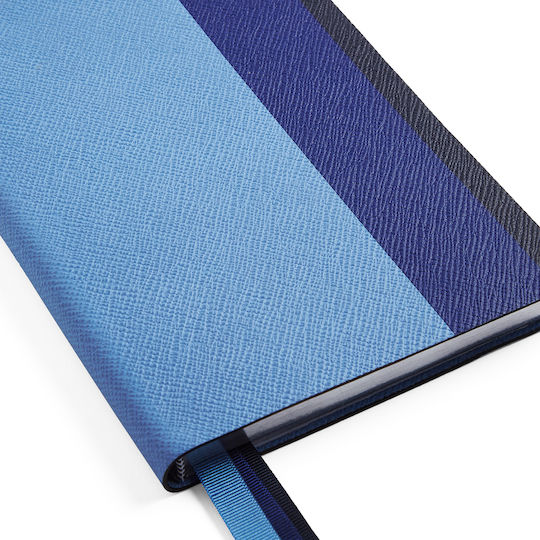 Smythson Σημειωματάριο Ριγέ Μπλε