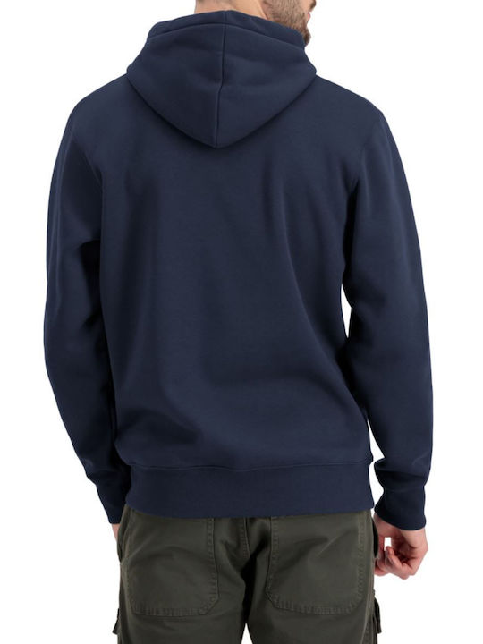 Alpha Industries Herren Sweatshirt mit Taschen Marineblau