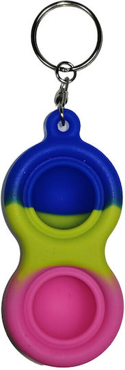 Pop it Fidget Μπρελόκ Σιλικόνης Πολύχρωμο
