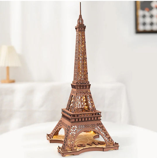 Rolife Παιχνίδι Κατασκευών Ξύλινo Night LED of the Eiffel Tower 3D για Παιδιά 14+ Ετών
