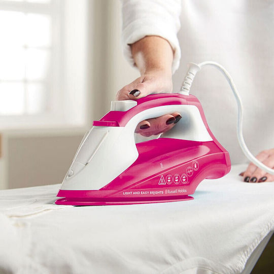 Russell Hobbs Light Easy Brights Steam Iron 2400W with Ceramic Plate and Continuous Steam Supply 35g/min
