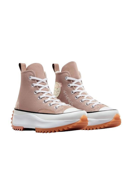 Converse Run Star Hike Damen Flatforms Stiefel Pink