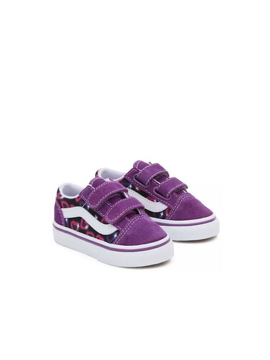 Vans Kids Sneakers Old Skool V with Scratch Purple