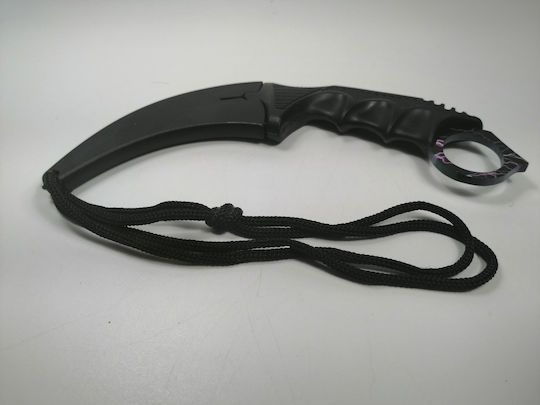 Μωβ Κεραυνός Karambit Μαύρο σε Θήκη