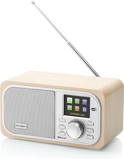 GoGEN IR237BTDAB Επιτραπέζιο Ραδιόφωνο Ρεύματος DAB+ με Bluetooth και USB Καφέ