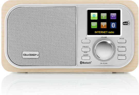 GoGEN IR237BTDAB Επιτραπέζιο Ραδιόφωνο Ρεύματος DAB+ με Bluetooth και USB Καφέ