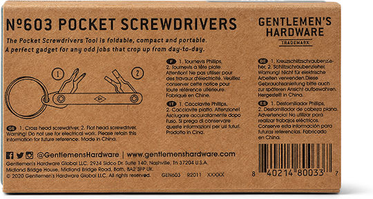 Gentlemen's Hardware Gentlemen's Hardware Πολυεργαλείο Μπρελόκ Μαύρο