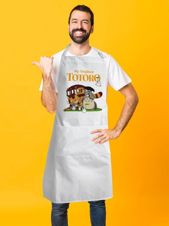 Koupakoupa Totoro And Cat Impermeabil Șorț de Bucătărie Verde KP_22232_APRON-BBQ-ADULT 1buc