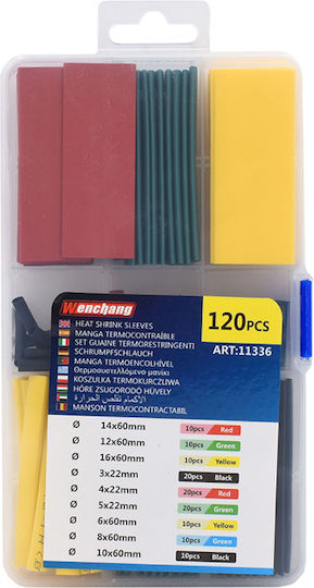Schrumpfschläuche Kassette mit Schrumpfverhältnis 2:1 120Stück 40000434