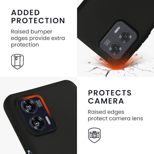 KWmobile Matte Back Cover Silicone 1.3mm Black (Moto G73)