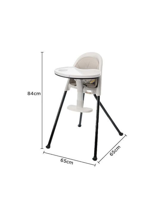 Vital Baby Klappbarer Baby Hochstuhl 2 in 1 mit Höhenverstellbar Weiß