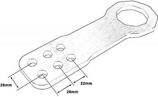 Car Tow Hook Black