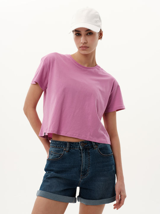 Women's Athletic Crop T-shirt Purple