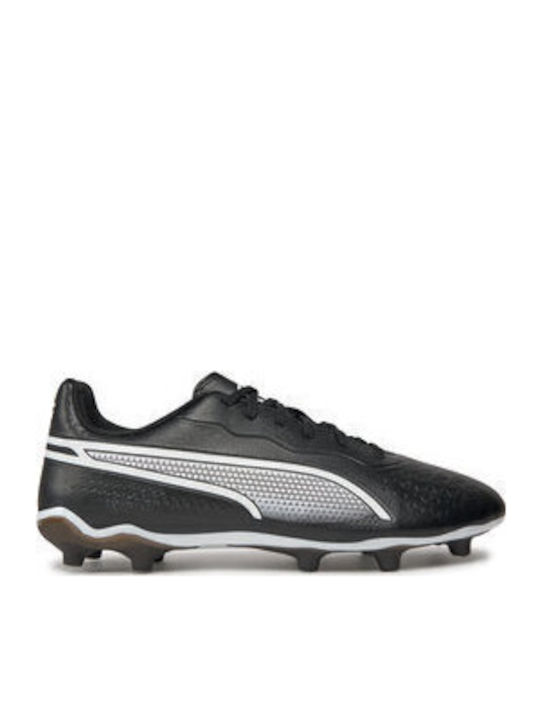 King Match Fg/Ag FG/AG Kids Soccer Cleats & Shoes with Molded Outsole Black