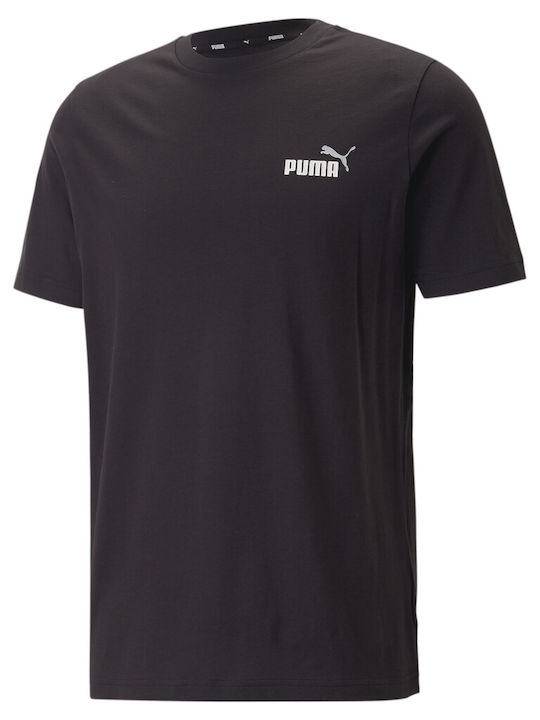 Puma Ess+ 2 Col Small Ανδρικό T-shirt Κοντομάνικο Μαύρο