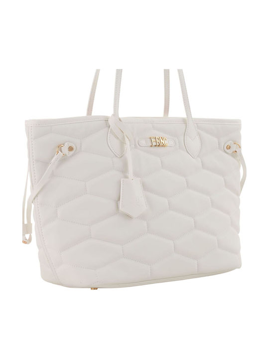 Set Geantă de damă Shopper De umăr Albă