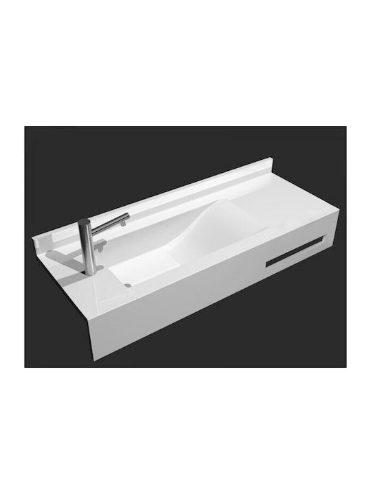 Sanitec 703 Half Wave Single An der Wand montiert Aufgesetztes Waschbecken Porzellan cmcm Weiß