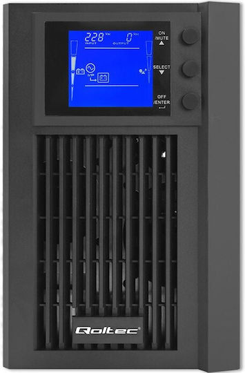 Qoltec 53981 UPS Устройства On-Line 2000VA 1600W с 2 Schuko AC Гнезда