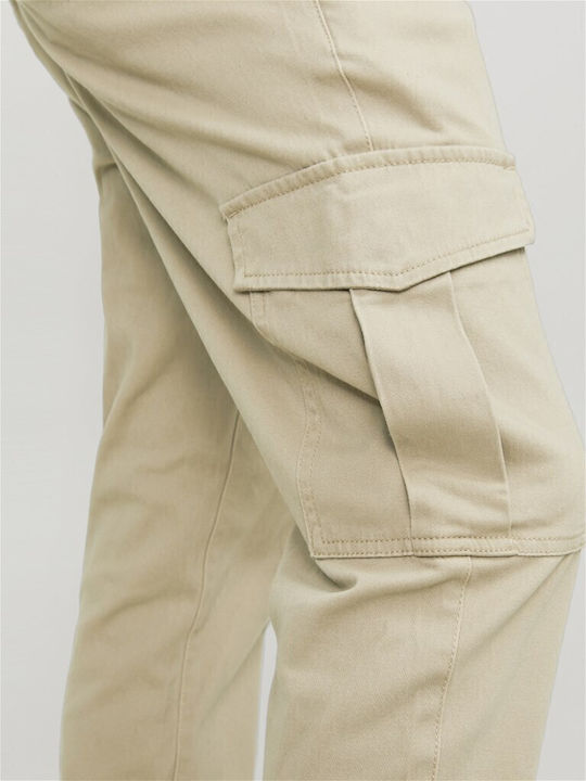 Trousers Cargo Elastic in Slim Fit Crockery