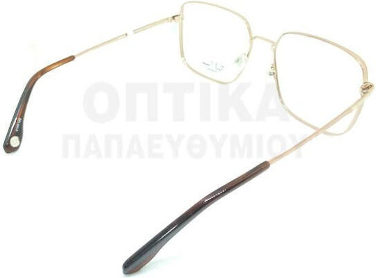 Paul Frank Weiblich Metallisch Brillenrahmen Gold 8196 3340