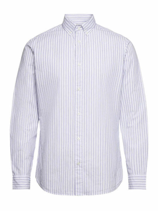 Selected Men's Shirt Long Sleeve Cotton White