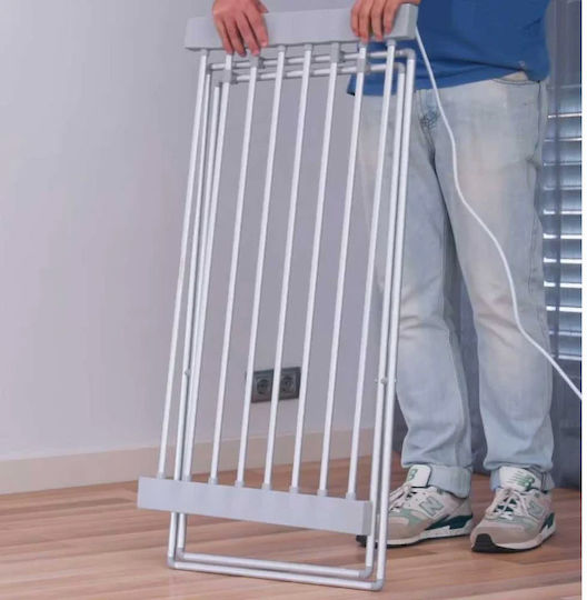 Bakaji Folding Heated Floor Clothes Drying Rack made of Aluminum 120W 94x74cm