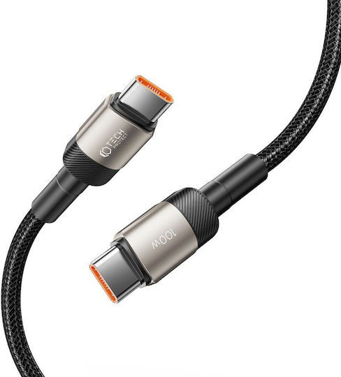 Tech-Protect Ultraboost Evo Titanium USB 2.0 Cable USB-C male - USB-C 100W PD Μαύρο 2m