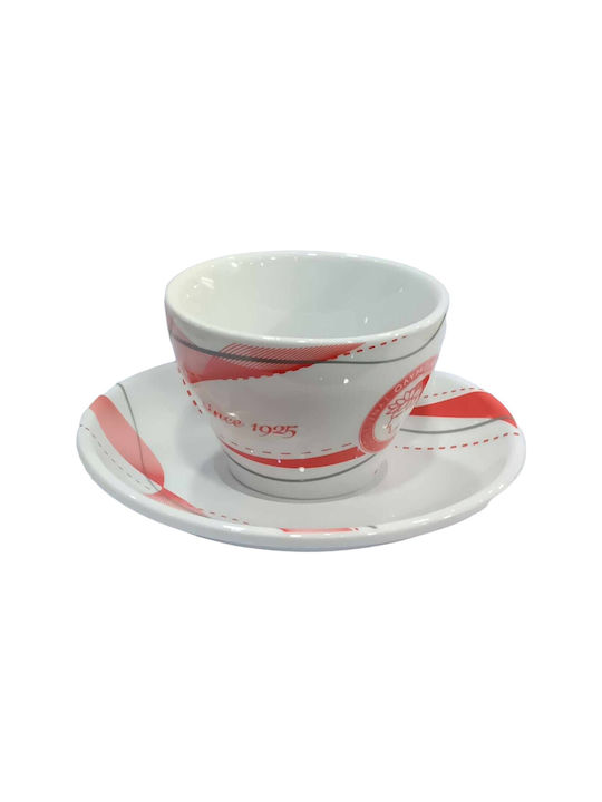 Fanatics Set Tassen Cappuccino aus Porzellan Weiß 2Stück