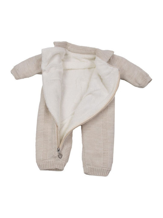 Kamtex Baby Body pentru Bebeluși de Ieșire Mânecă lungă Ecru