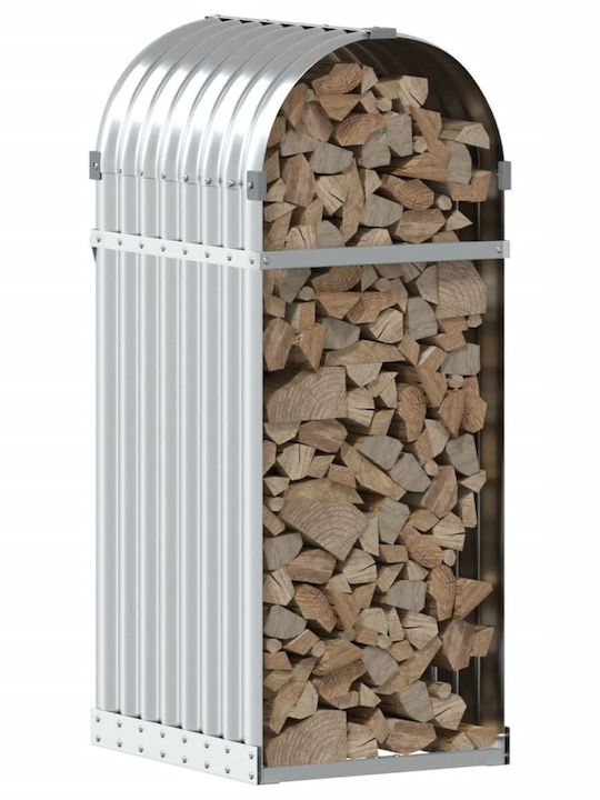 vidaXL Inox Ράφι Αποθήκευσης Ξύλων 40x45x100cm Ασημί
