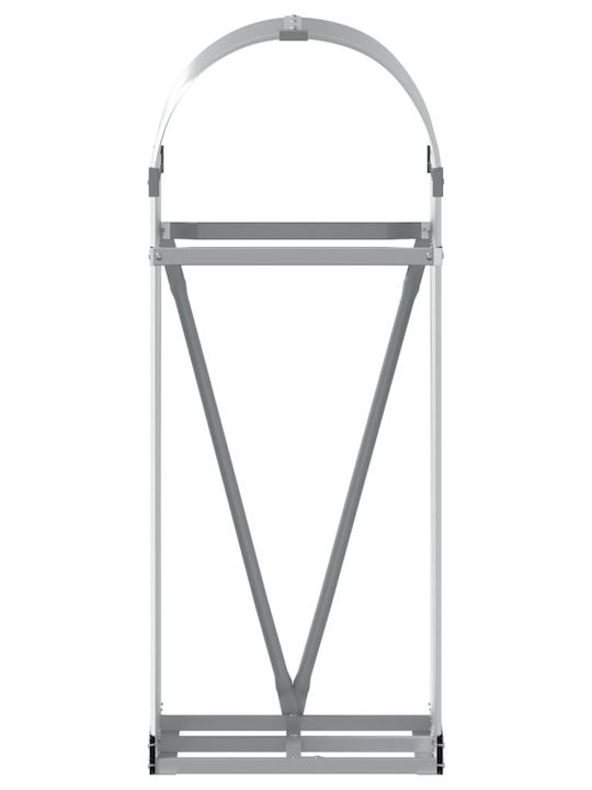 vidaXL Inox Ράφι Αποθήκευσης Ξύλων 40x45x100cm Ασημί