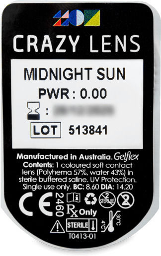 Gelflex Crazy Lens 2 Daily Contact Lenses Midnight Sun