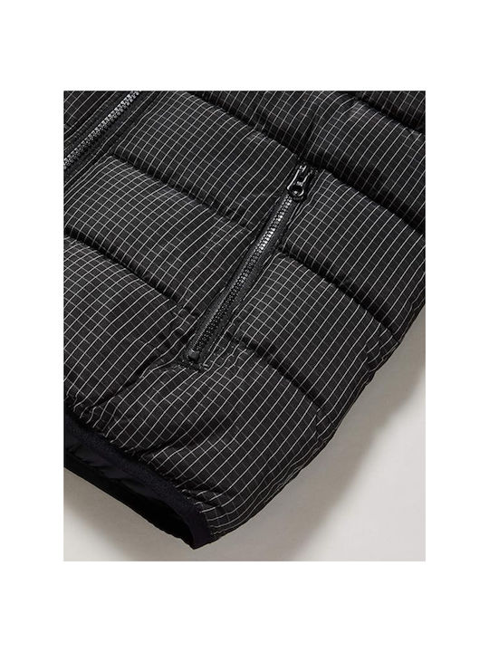 DC Kids Quilted Jacket Short with Lining & Hood Black