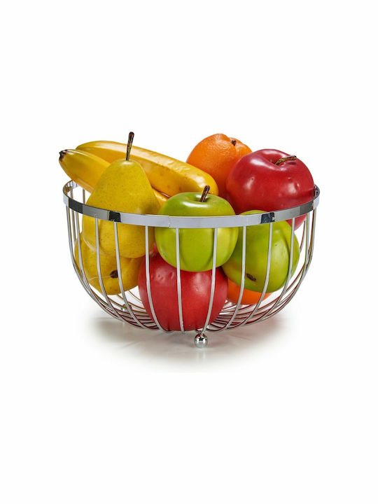 Kinvara Fruit Bowl Metallic Silver 25x25x14cm