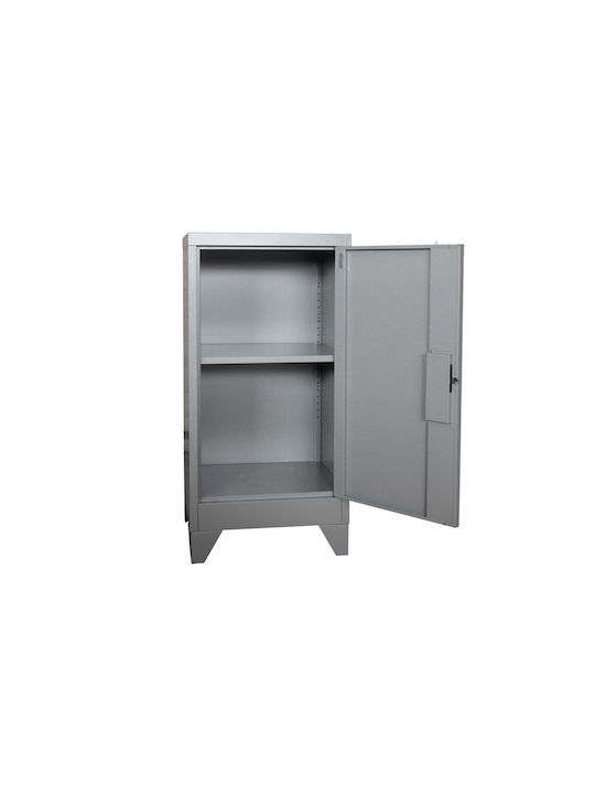 Single Door Wardrobe Metallic Galvanized 50x45x101cm