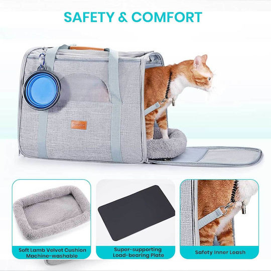 Morpilot Umhängetasche für Hunde / Katzen bis 7kg Gray
