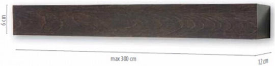 Anartisi Curtain Pelmets Curtain Rod 321 Single 100cm Wooden